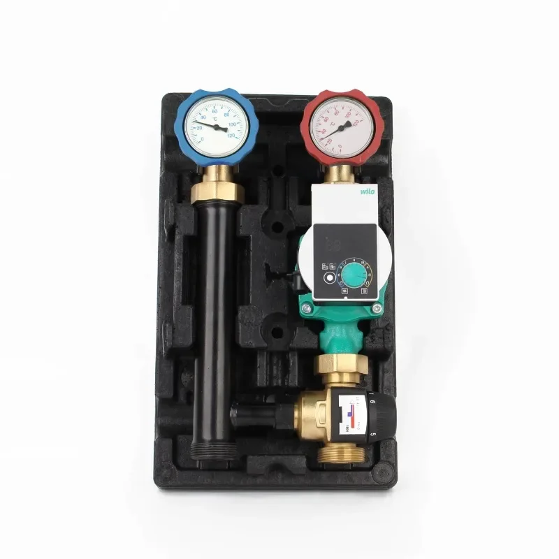 Boiler heating system mixing control unit pump group station for heat pump Underfloor heating