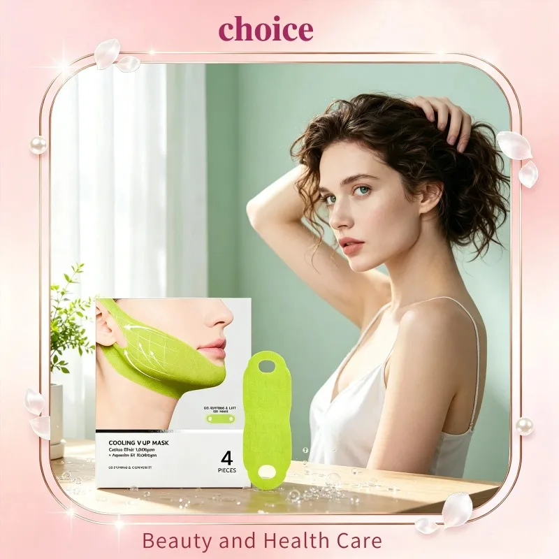 Centella Asiatica Cactus Collagen V Shape Lifting Mask Bandage Firming Jawline Pore Tighten Contour Shaping V Line Facial Patch