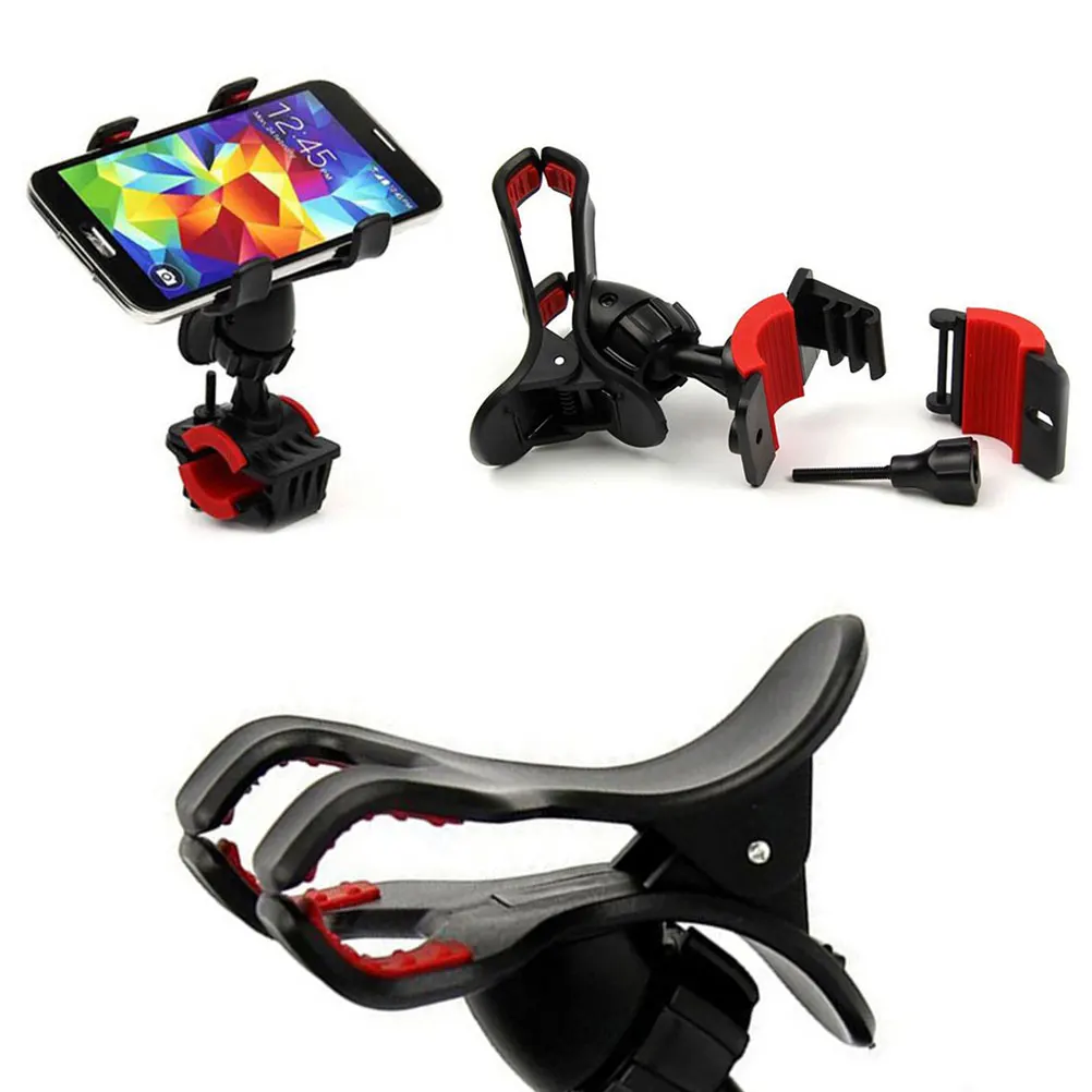 

Universal Bike Phone Mount Handlebar Compatible 360 Degree Rotation Secure Clamp 20 32mm Motorcycle Navigator Support Cell Phone
