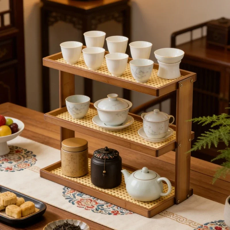 Stable Desktop cup holder Acrylic medieval rack Multi-layer dining table Countertop cup rack