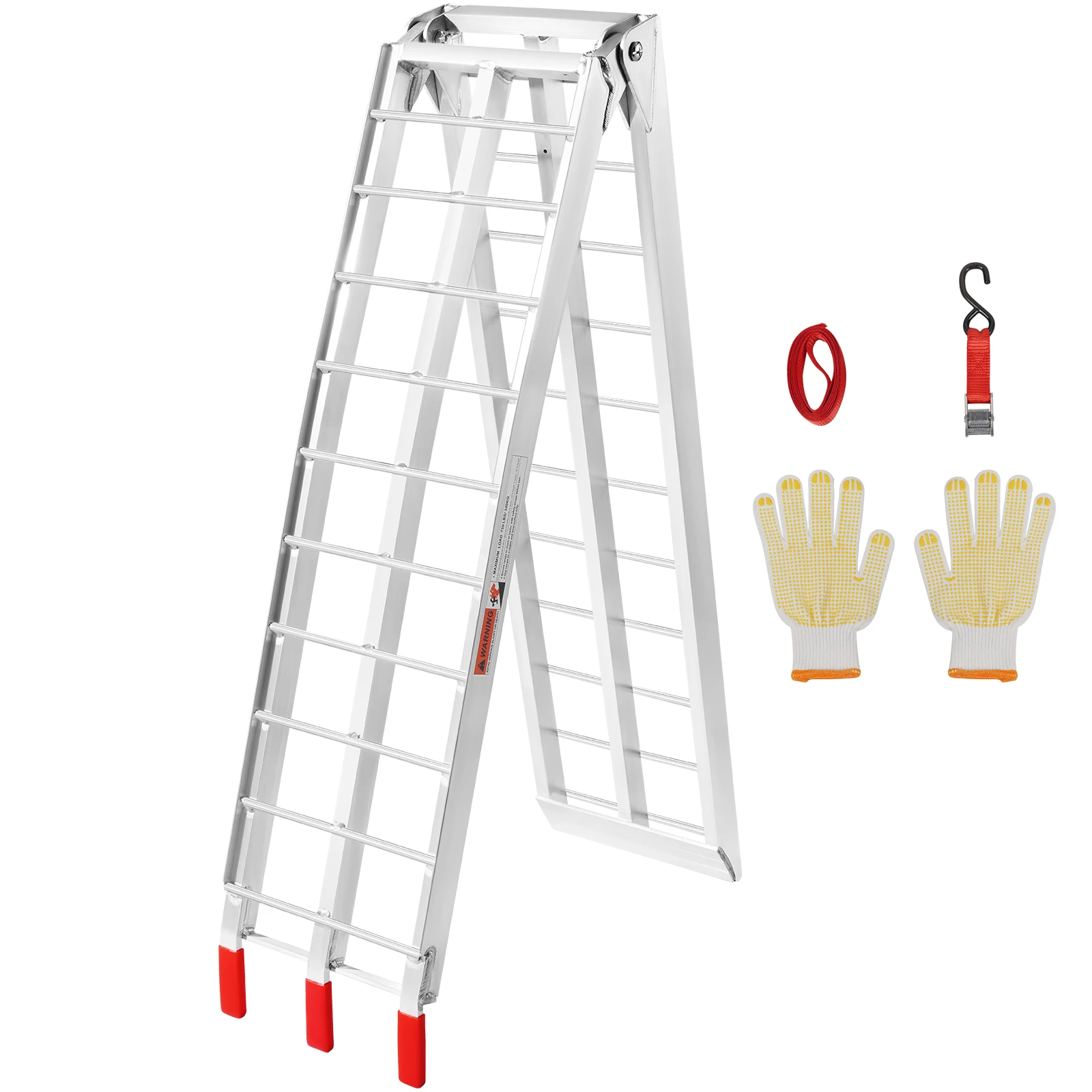 

SucceBuy Motorcycle Ramps 750 lbs Folding Loading Ramps for Pickup Truck Bed Trailers Ramp with Load Straps for Motorcycle Truck