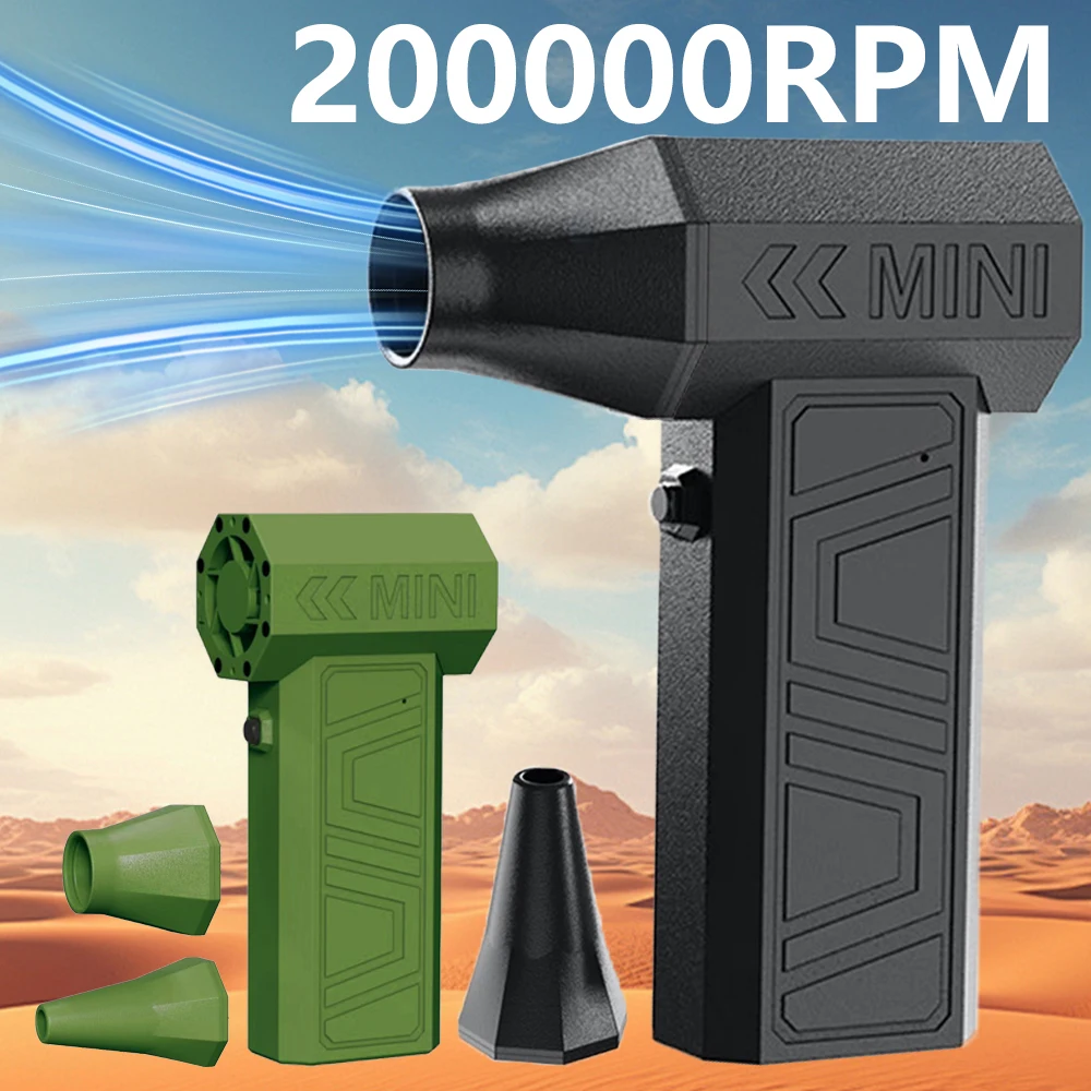 

New X3A Mini Air Blower 200000RPM Turbo Violent Fan Brushless Jet Blower 3 Gear Variable Speed Type-C Charging Car Cleaning Tool
