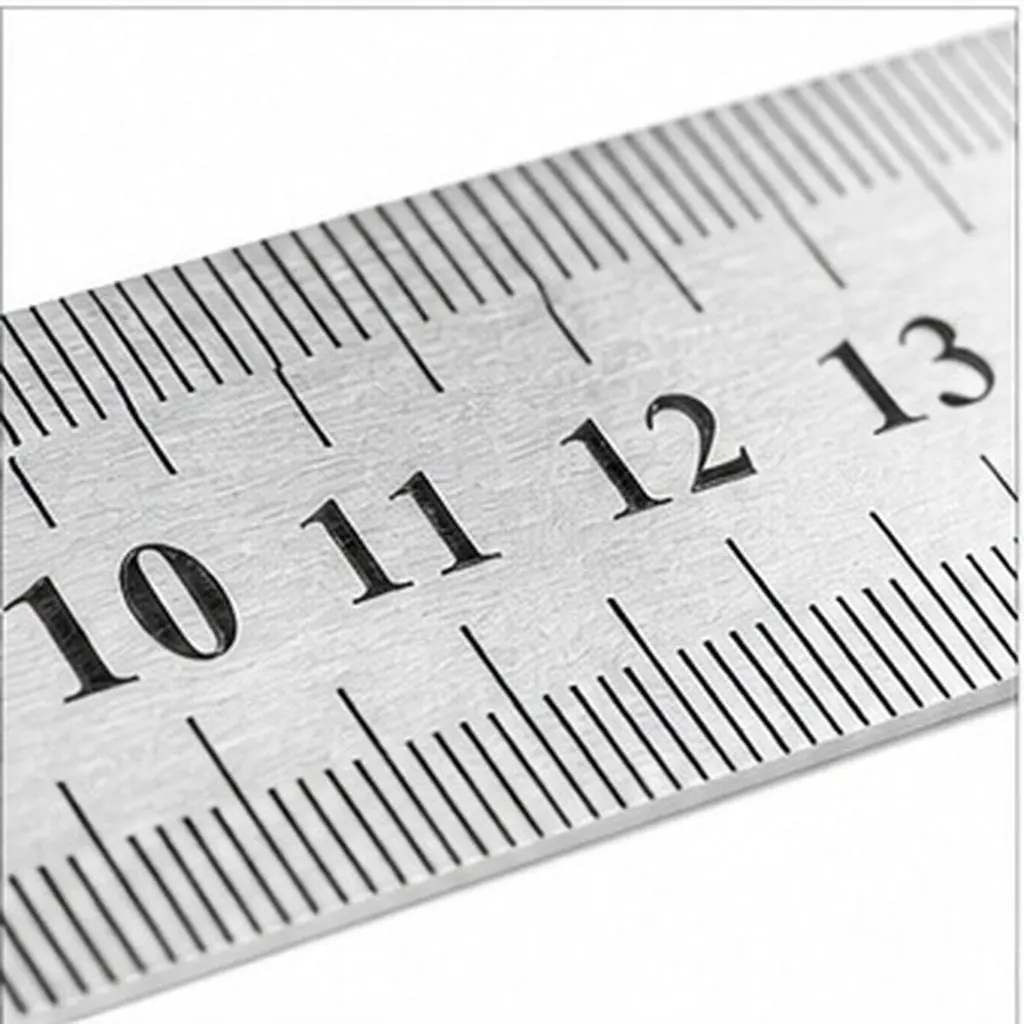 3Pcs Steel Drawing Ruler Double Side Straight Ruler Geometry Measurement Tool Portable for School Office Use Rulers