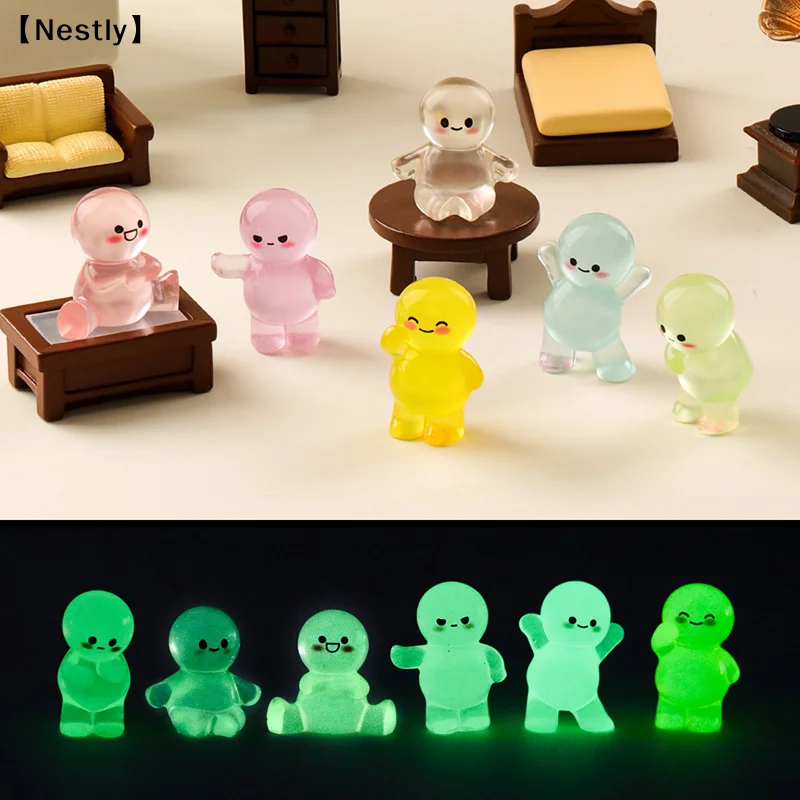 Simulation Mini Luminous Miniature Figurine Cute Ornament Kawaii Desktop DIY Home Decoration Children Accessories Gifts〔Nest〕