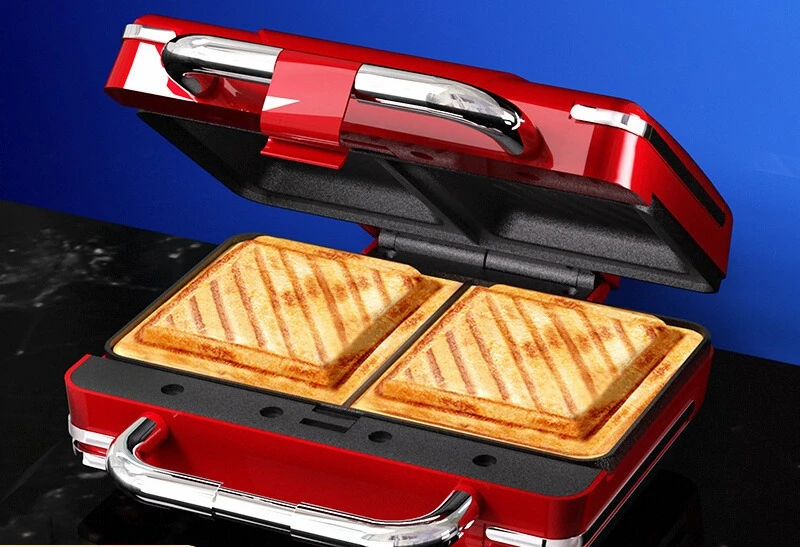 

Hot Pressed Sandwich Breakfast Maker Household Small Waffle Toaster Light Food Machine