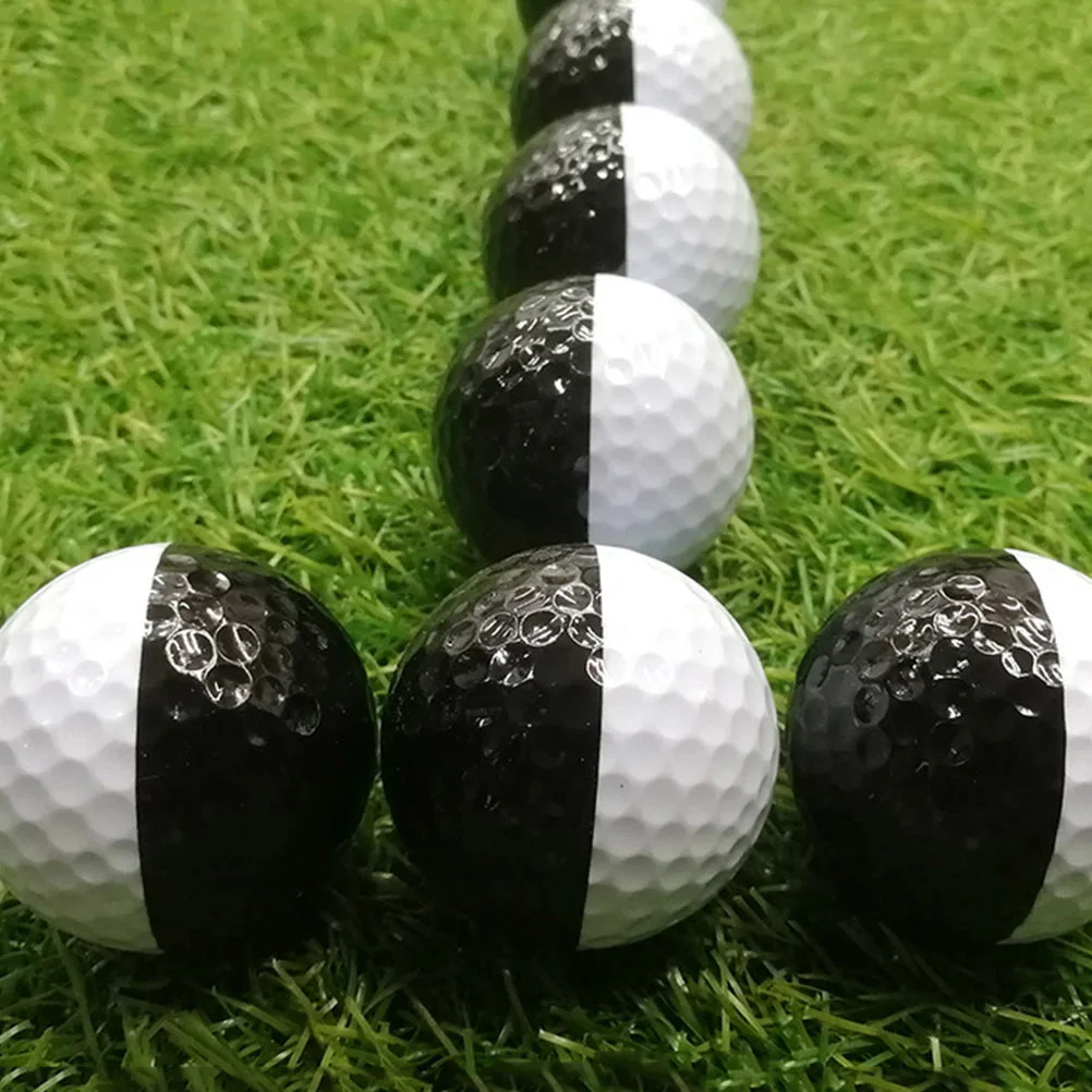 2 Pcs Calloway Golf Balls Black and White Putting Game Training Accessories Letter Travel Yellow