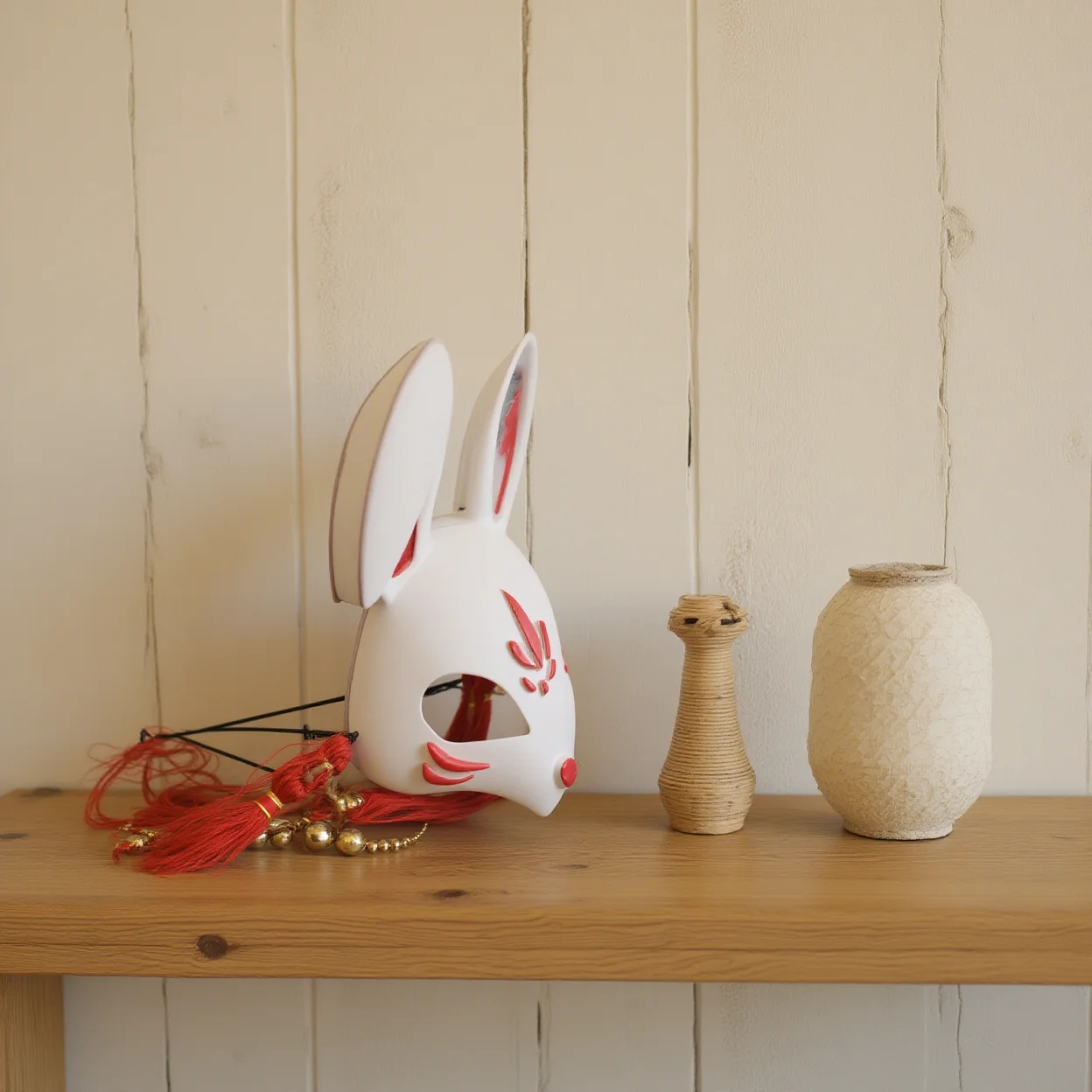 Handcrafted Rabbit Mask Charming Half Face Rabbit Mask Cosplay Rabbit Mask Handcrafted For Children'S Day Halloween Masquerade
