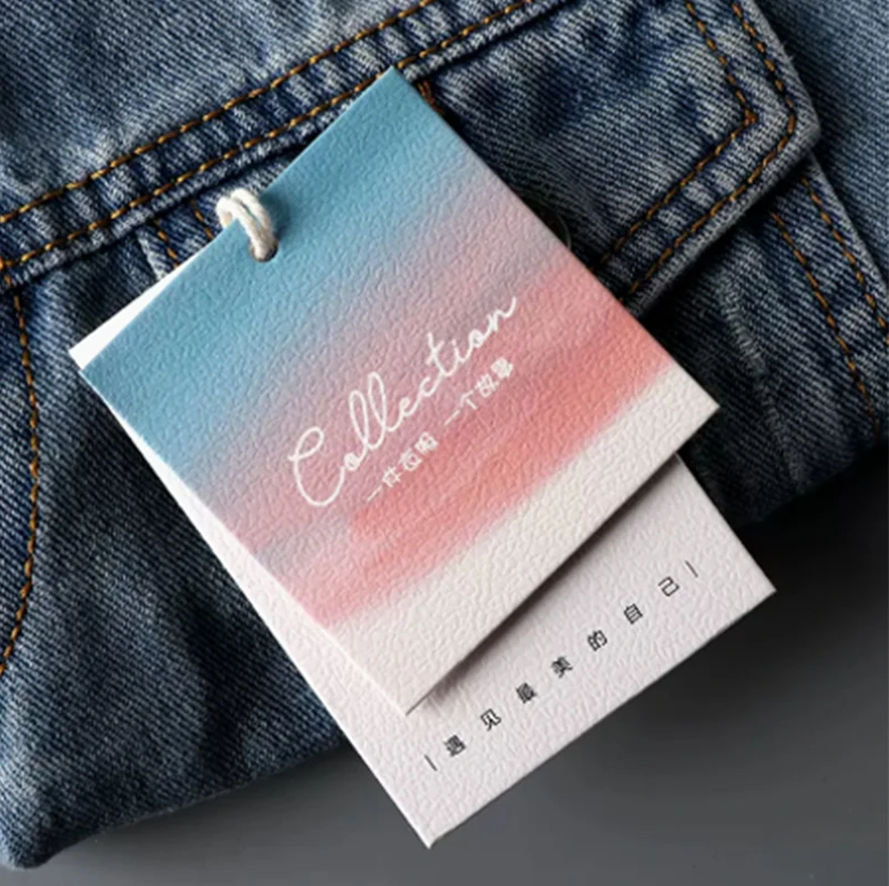 Clothing hang tag customization logo clothing store high-end light luxury label customization hanging design price trademark