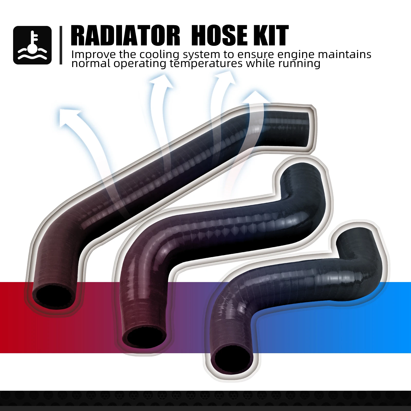NICECNC Per KTM EXC-F 450 EXC-F 500 XWF 500 2024 Per Husqvarna FE450 FX450 FS450 GasGas EC450F EW500F Kit Tubo Flessibile Per Radiatore In Silicone