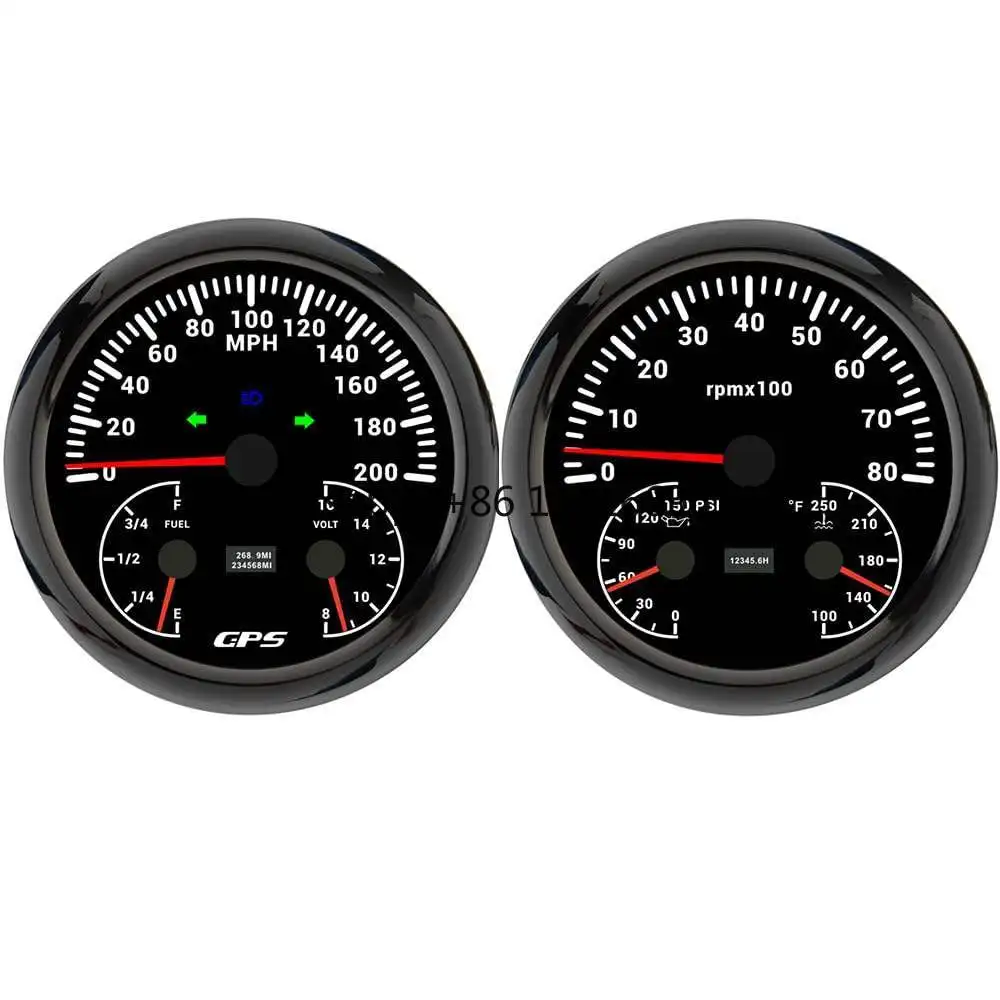 

Горячая распродажа: Комплект измерительных приборов для авто — 110 мм, белая нержавеющая сталь, 0-200 миль/ч (GPS-спидометр), 8000 об/мин (тахометр) и указатель уровня топлива