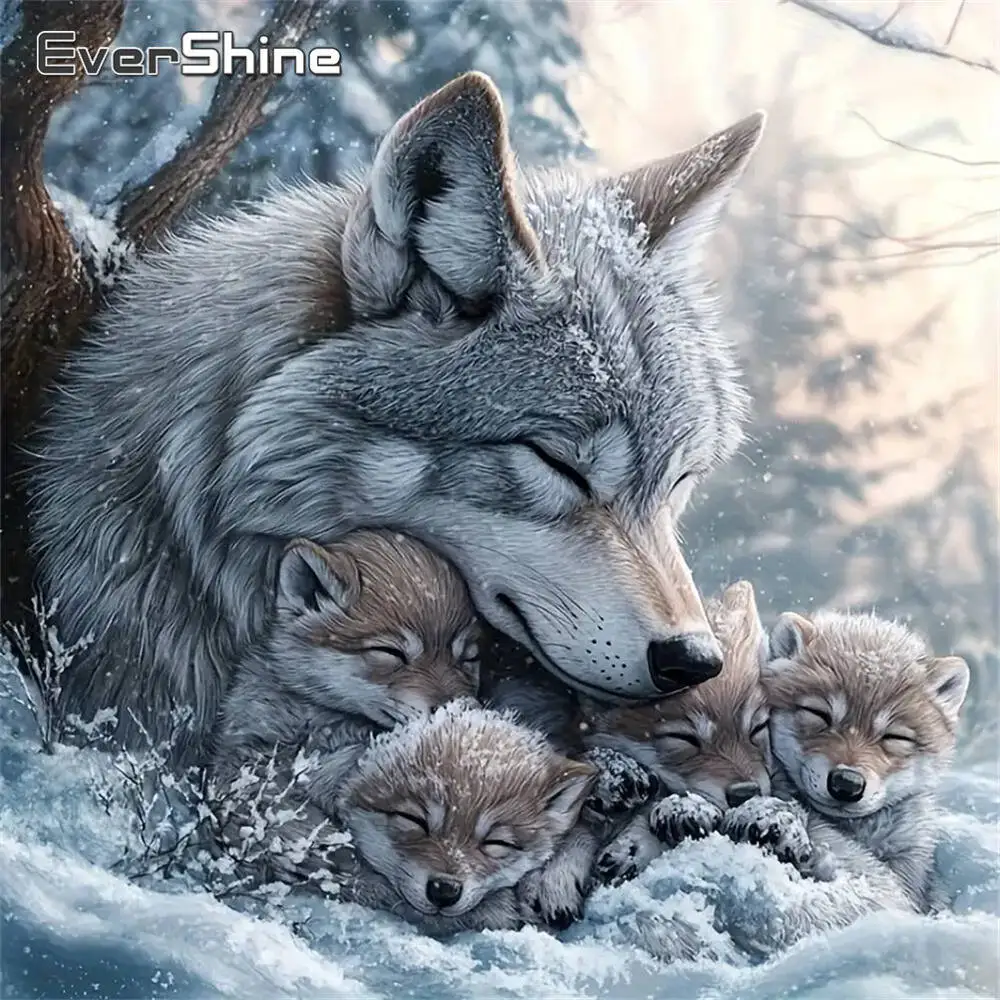 Evershine diamant peinture chien Animal dessin animé plein carré rond diamant mosaïque salle de bain bricolage artisanat Kit décor à la maison
