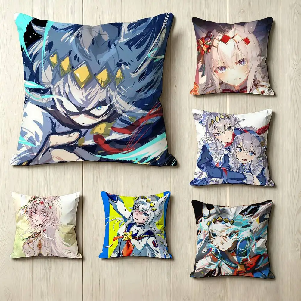 P-Pretty D-Derby Anime O-Oguri C-Cap  Square Double-Sided printed Pillow Case Bedroom Bedside Pillow Sofa Cushion Cover