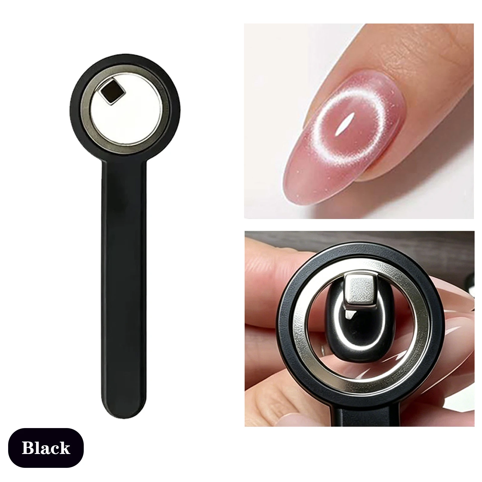 Halo Katzenauge Nagelmagnetring Magnetisches Werkzeug mit Griff für Katzenauge Gel-Lack DIY Nagelkunst Maniküre-Werkzeuge
