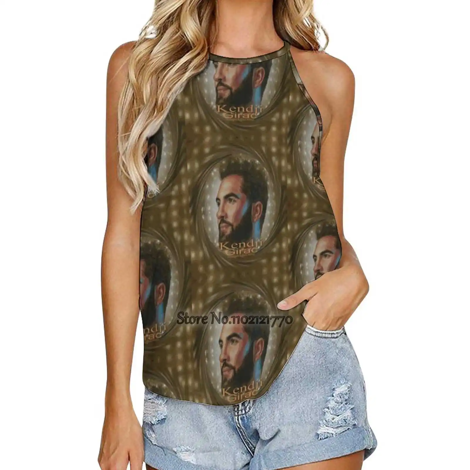 Женская майка Kendji Girac, повседневный жилет с открытыми плечами, Свободный Топ, одежда, летняя рубашка, майка для Kendji Girac Music La France