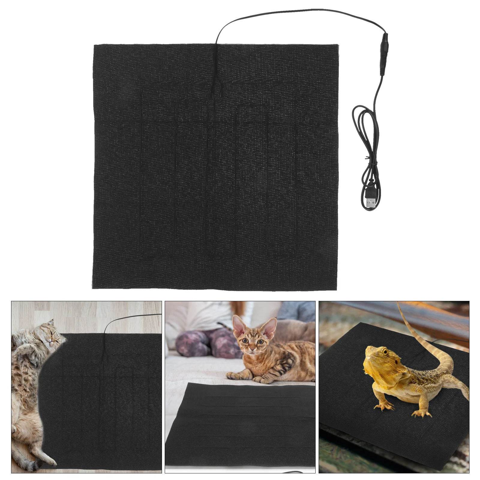 

Pet Heating Pad Winter Reptile Mat Reusable Heated Animal Pets USB Warming Sleep Sleeping