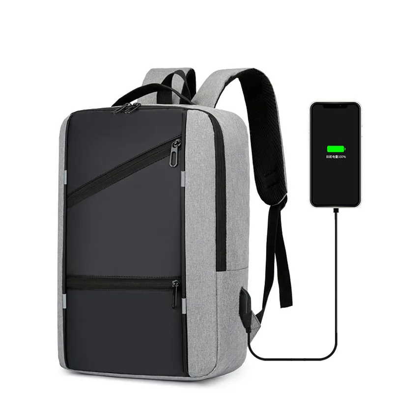 New Computer Bag Multi functional Business Backpack USB Charging Large Capacity Student Backpack Dual Shoulder Bag