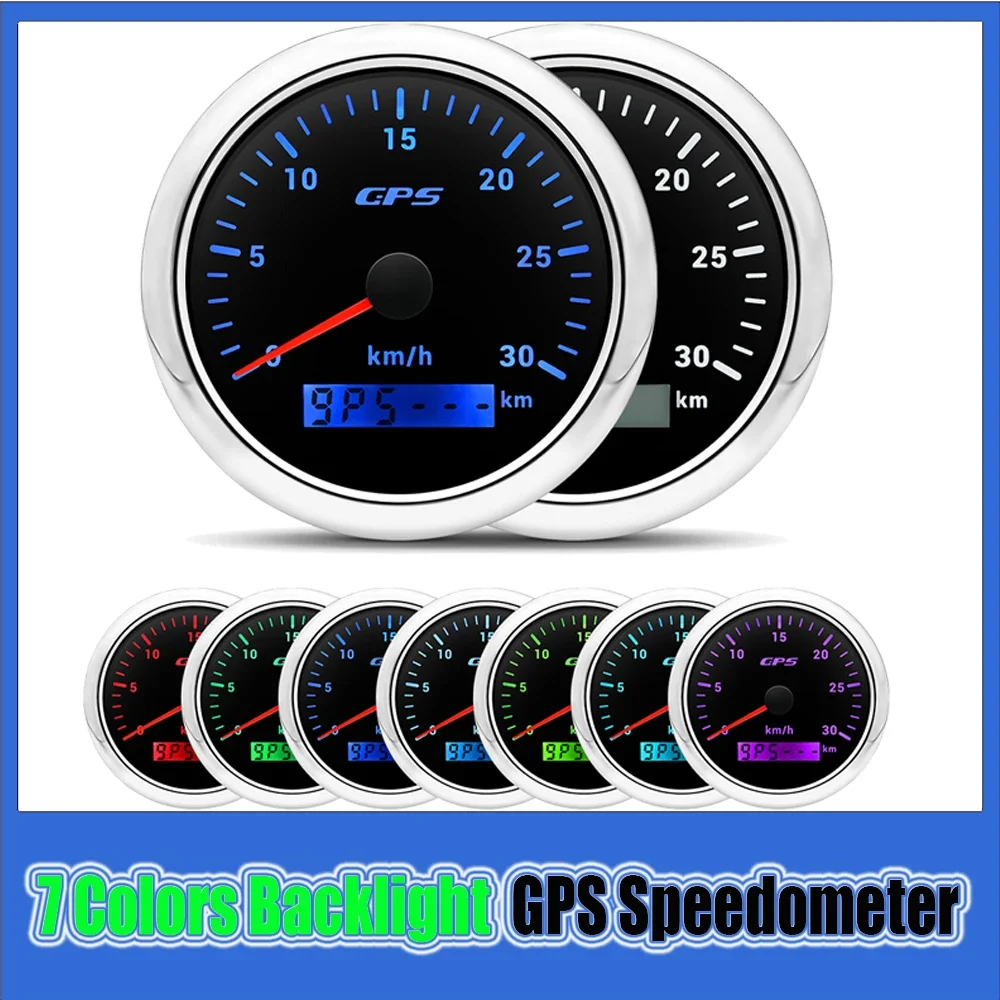 

7 Color Backlight Car Gps Speedometer 30~ 200 Km/h Digital Speedometer Waterproof for Motorcycle Marine Boat Speedometer