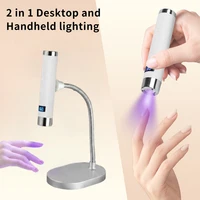 Lampe à ongles avec capteur Ai, Mini lampe UV LED, Rechargeable, sans fil, pour bureau et séchage portatif, durcissement rapide de tous les ongles 5