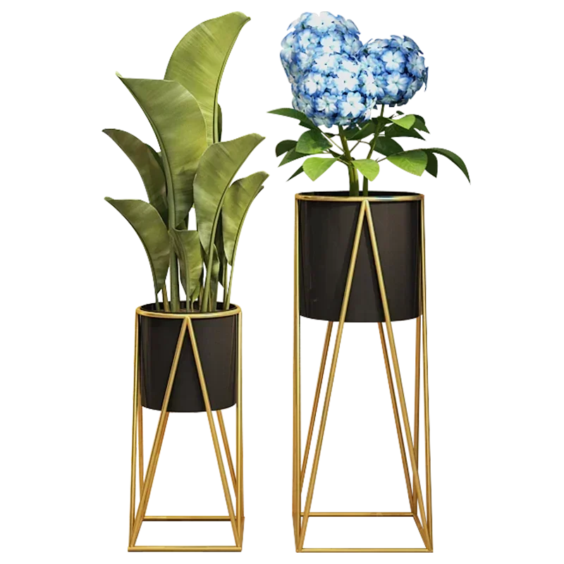 Wrought Iron Flower Rack Living Room Indoor Plant Stand Household Green Rose Potted Bonsai Placement Stand Stylish Plant Holder