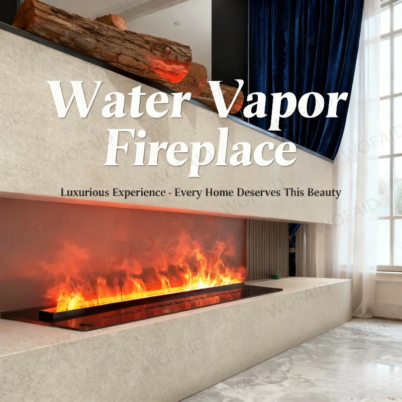 

3D Water Electric Fireplace Mist Fireplace Embedded Realistic Mist Flame Remote Control APP Био Камин Firepit Камин Ethanol