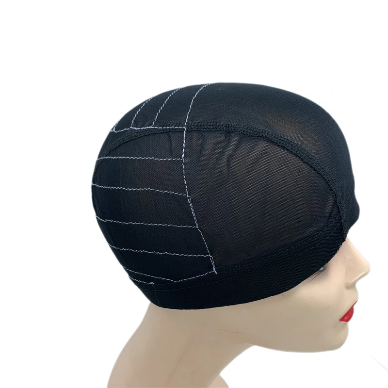 Perruque cheveux humain outils de coiffure ligne blanche 13X6 maille perruque u partie bonnet de perruque perruque faisant fermeture carte de guide dôme Cap