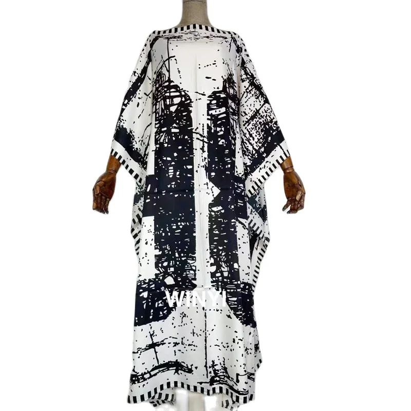 Kuwait MIddle EastWomens Boho Maxi printy Dress Summer Long Sleeve 2021 Women Elegant Holiday sexy Beach Sundress Party Dress