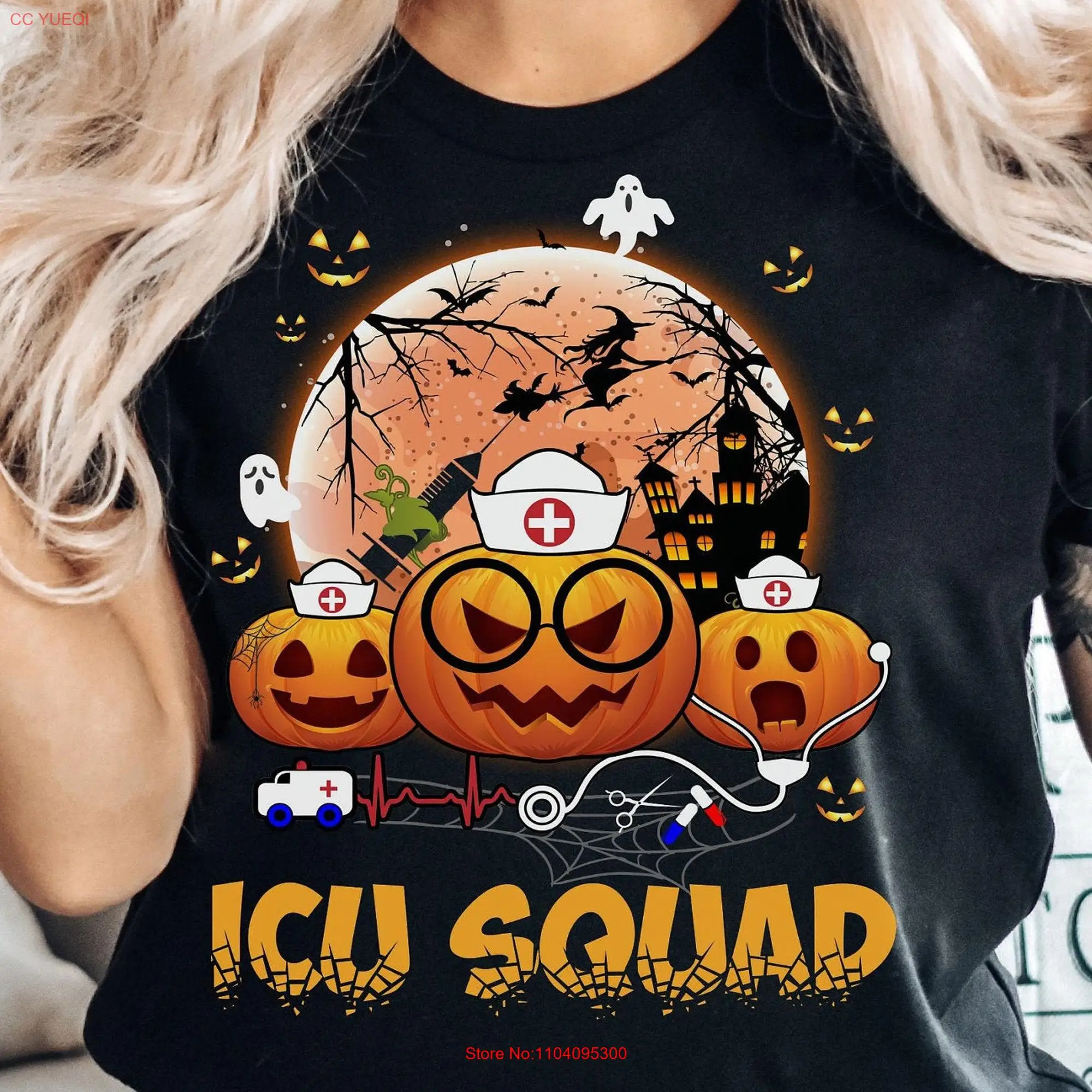 ICU Squad Halloween shirt hoodie sweaT T tank top gift intensive care nurse long or short sleeves