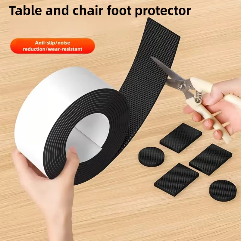 DIY Anti-slip Furniture Pads Mute Mats Bumper Damper Thick Non-Slip Pad Foot Cover Self Adhesive Table Chair Foot Protection Pad view 5