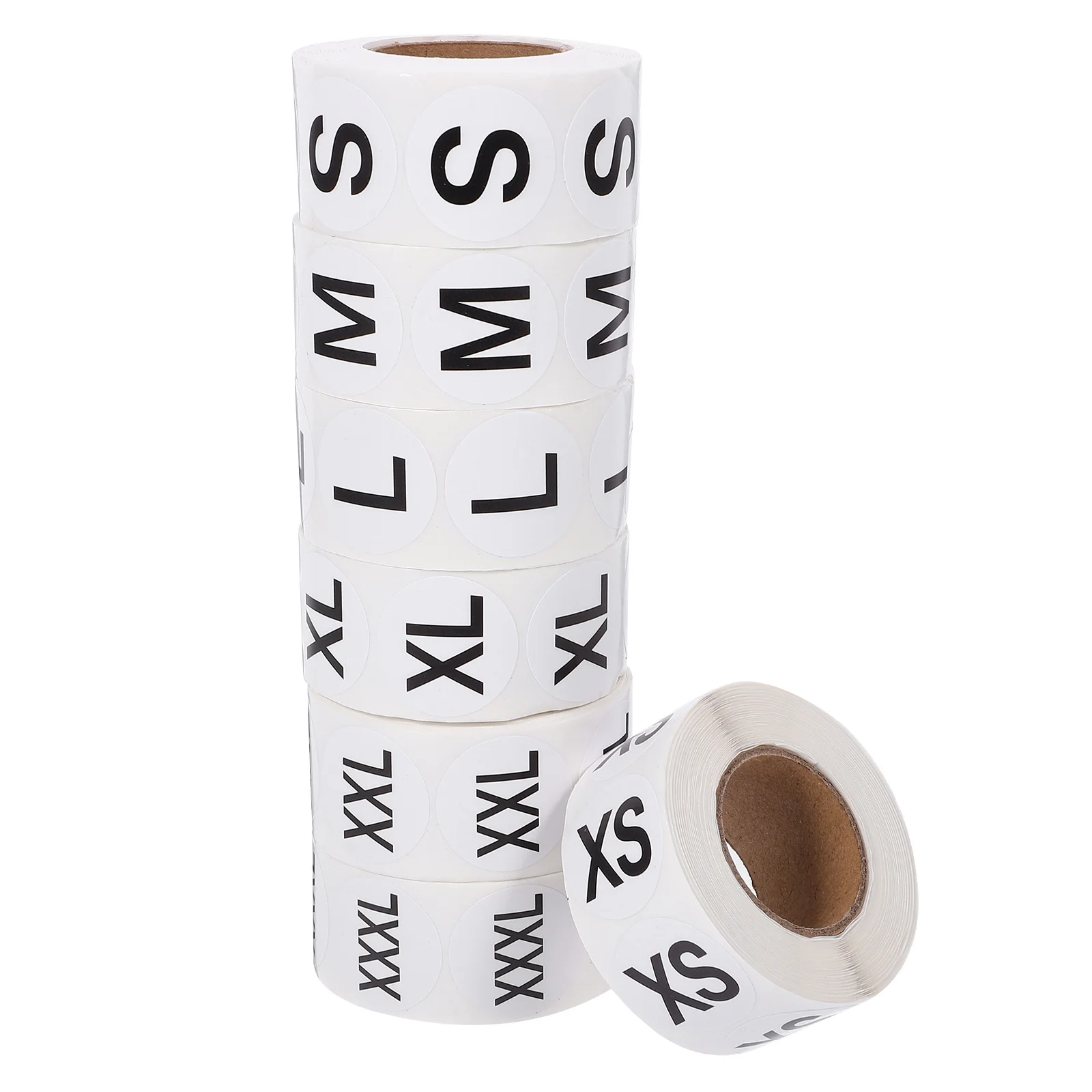 

7 Rolls Self Adhesive Size Stickers Round Labels for Clothes Retail Business Use Size Stickers for Clothing Round Label Sticker