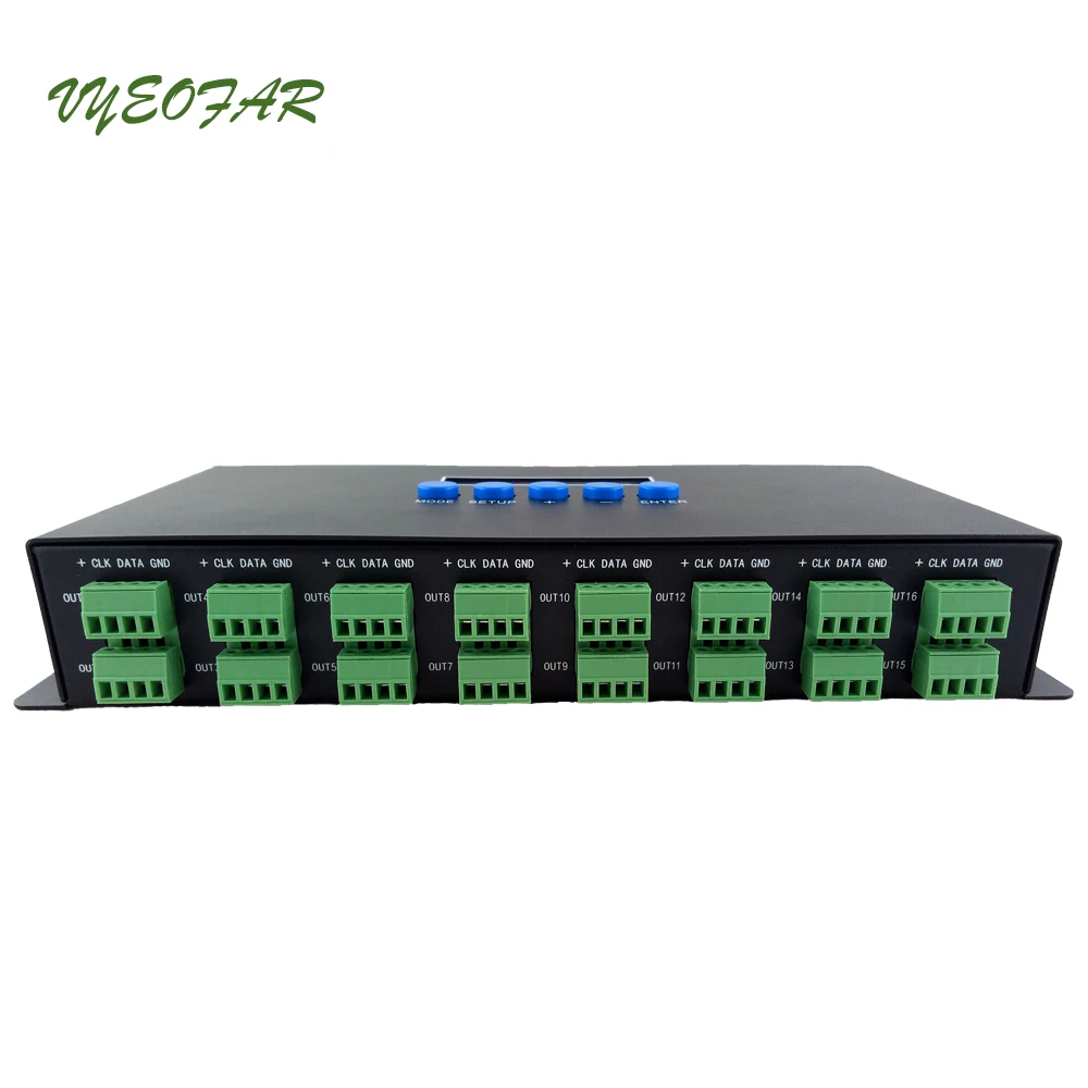 BC-216 Artnet Eternet to SPI/DMX Pixel Light Controller DC5-24V 16 Channels Output For 2811 2812 2801 Use SPI Led Controller