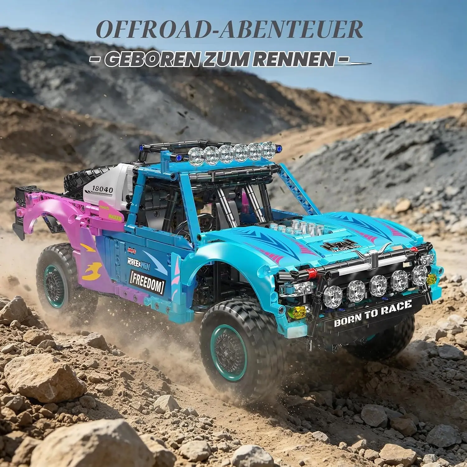 MOLD KING 1573 Piece Technik Off-Road Vehicle Model, Climbing 18040 Vehicle Toy Kit, Remote Controlled Off-Roader Vehicles