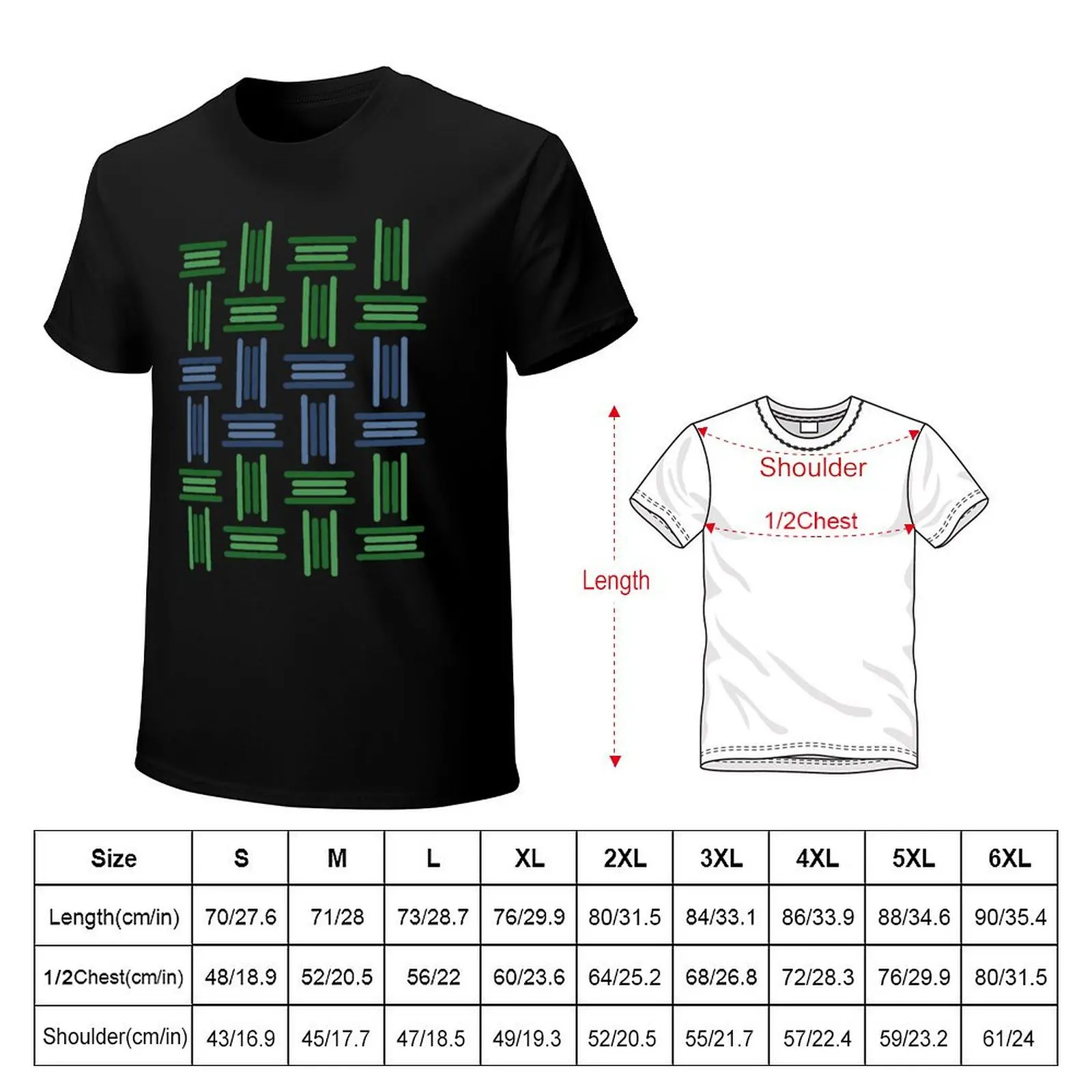Green and Blue Abstract Pattern Art T-Shirt t shirt for man T-Shirt