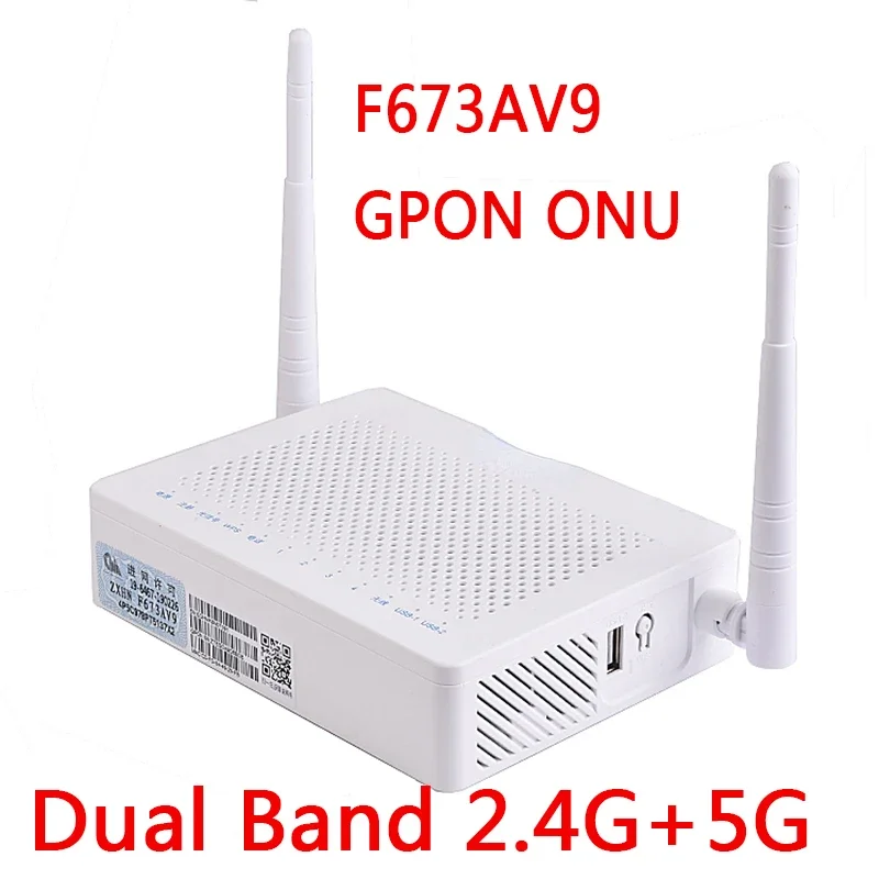 1/2pcs F673a V9/F673av9a 5G ONT Dual Band 4ge+1tel+2usb+Ac 5g Wifi Onu Gpon OLT Secondhand Without Power router