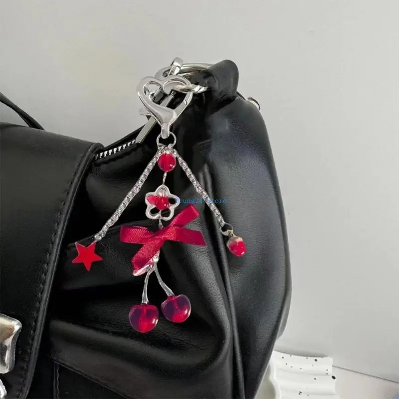 P8DB vui vẻ Bowknot Keychain cho phụ nữ sành điệu và những người yêu thích trang trí sáng tạo
