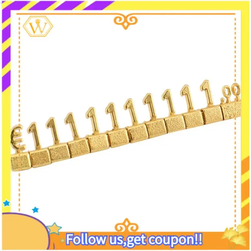 A01K-30 Sets 3D Metal Shelves Adjustable Price Square Kit For Shop Display Jewelry Watch Shop Office Display Price Label Gold
