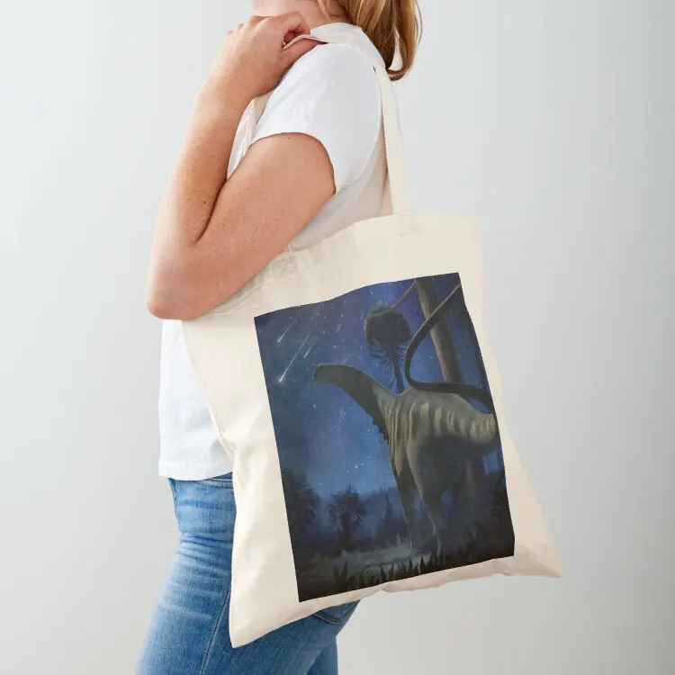 

Apatosaurus at night Tote Bag Canvas bag for women hand bag Reusable bags bags luxury women