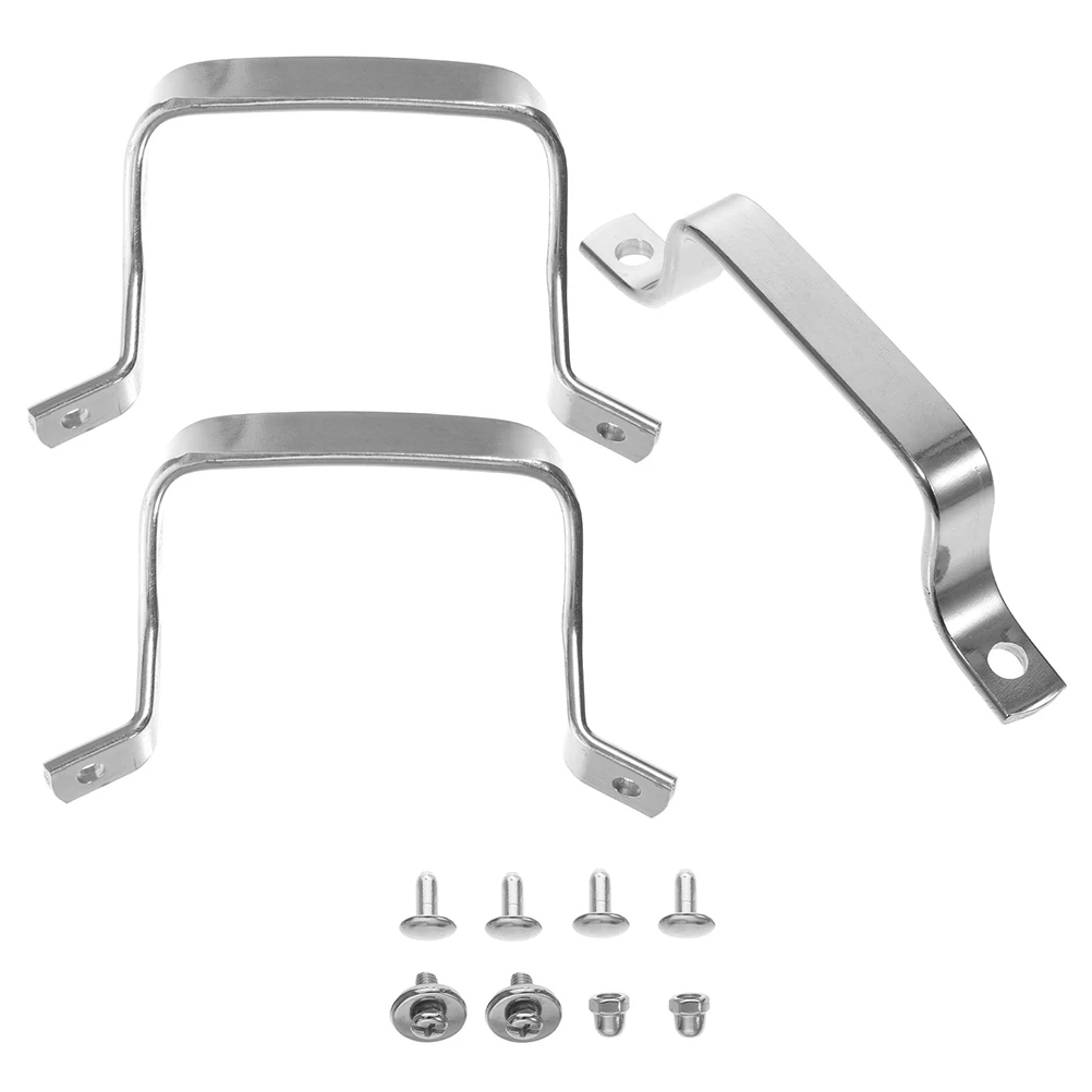 

3pcs Pot Handles Stainless Steel Anti-scald Kitchen Lid Side Handles Replacement Metal Pot Handle Comfortable Grip Pan Handle