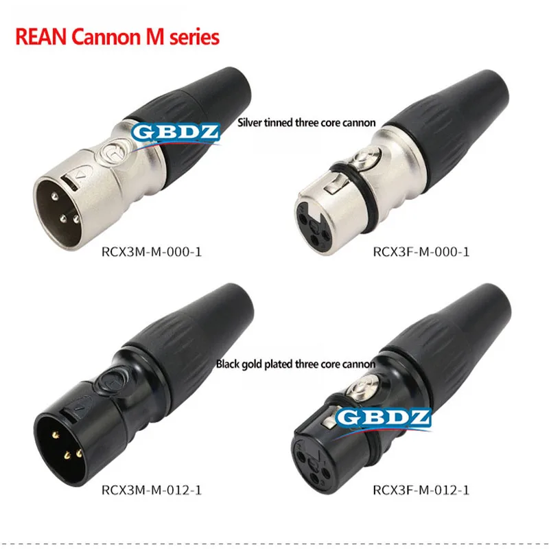 ﻿ 1-20 PCS REAN XLR Male/Female Pure Copper 3 Pin Plug Audio Balance   REAN Bend 90 Degrees Microphone Cable  Accessory YS136N