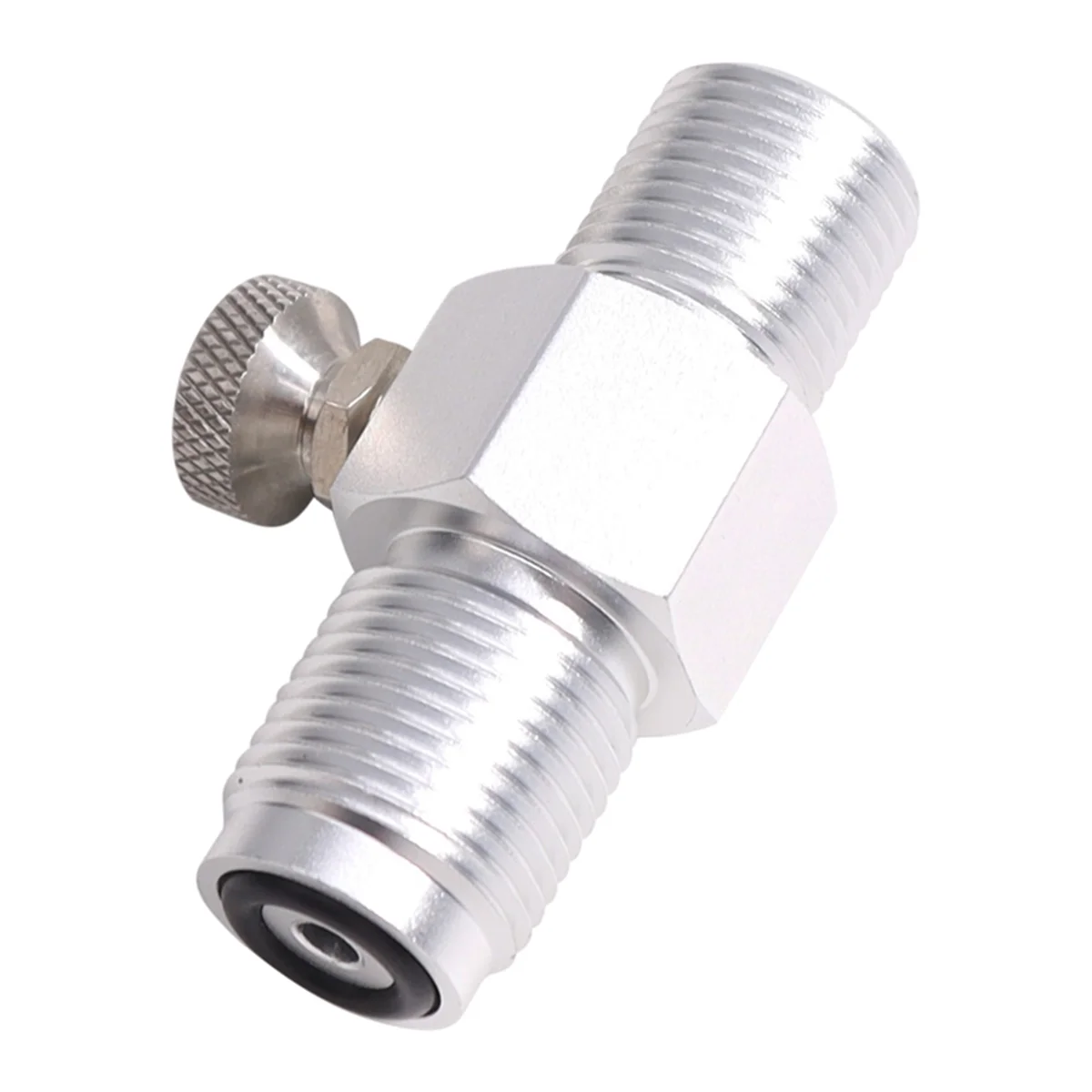 G5/8 External Thread to CGA347 Internal Thread Quick-Disconnect Plug Adapter Soda CO2 Cylinder with Deflating Knob