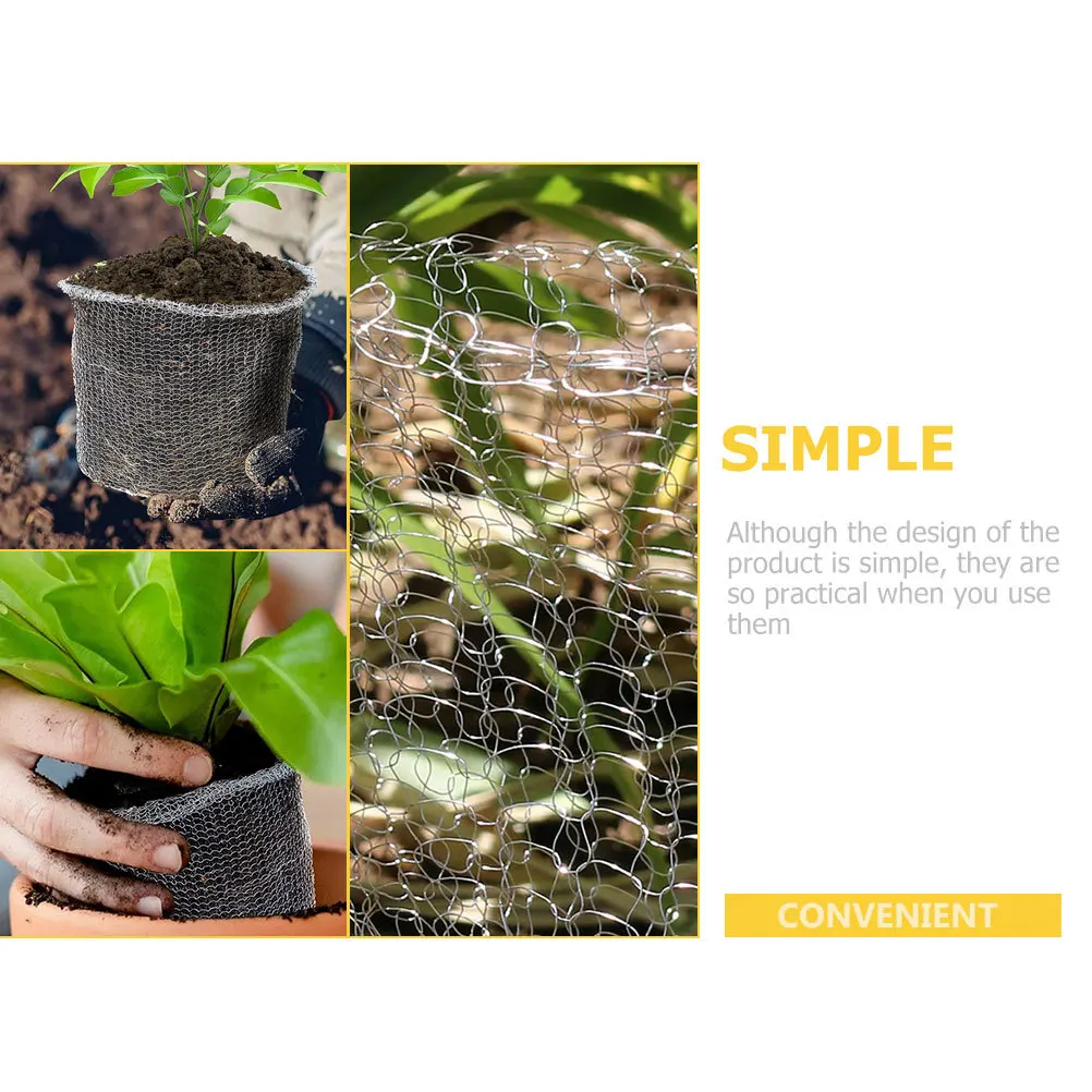 حقيبة شبكية معدنية من الفولاذ المقاوم للصدأ حامي جذر النبات لحديقة الخضار زهرة مكافحة الفئران غوفر فولي حماية البستنة