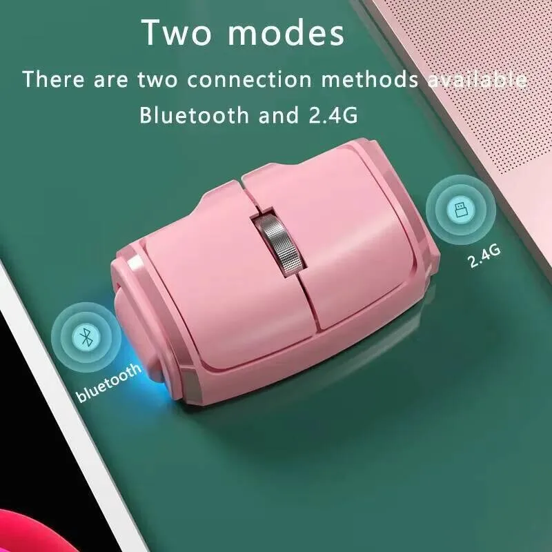 Mini Lazy Finger Mouse Dual Mode 2.4G Bluetooth Wireless Rechargeable 1000DPI Horizontal Vertical Dual Use Portable Office Mice