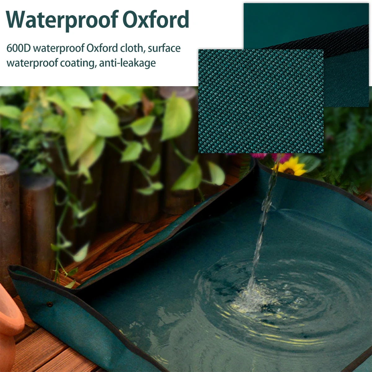 1PCPlant regeneration mat Oxford Cloth Plant Repotting Foldable Garden Plant Flower Pot with Snap Button Reusable Transplant Mat