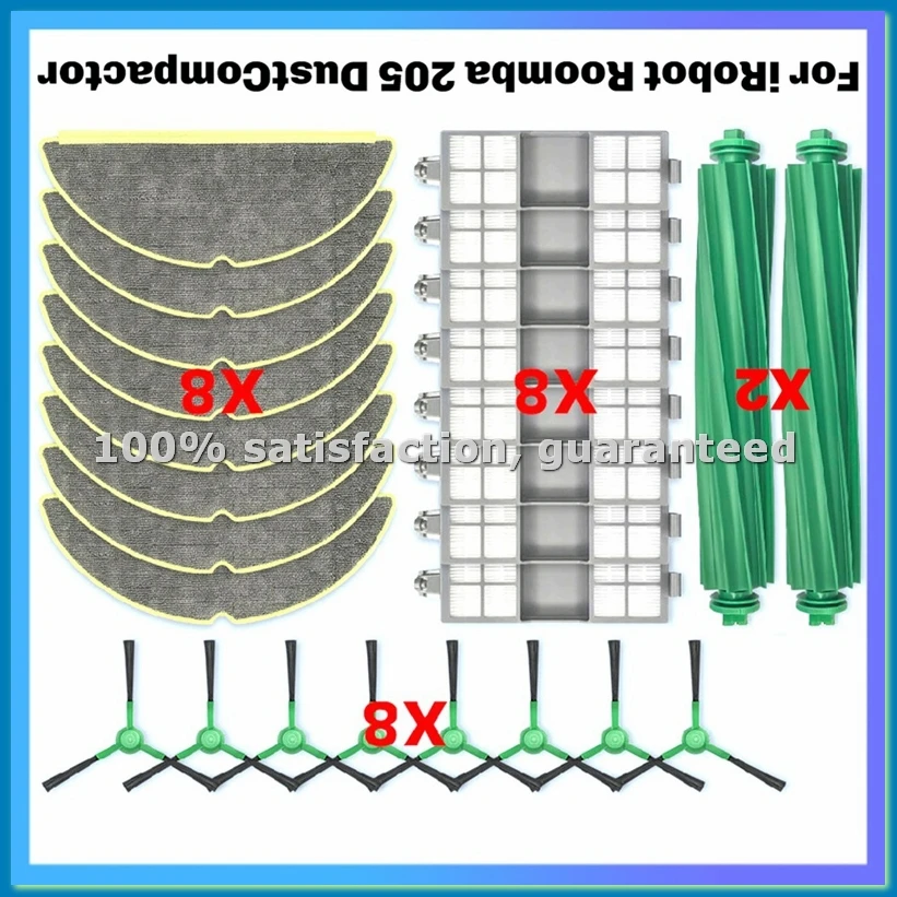 Pièces de rechange et accessoires pour aspirateur DustCompactor Vac / Combo, brosse latérale principale, filtre HEPA, chiffon de nettoyage-A79M