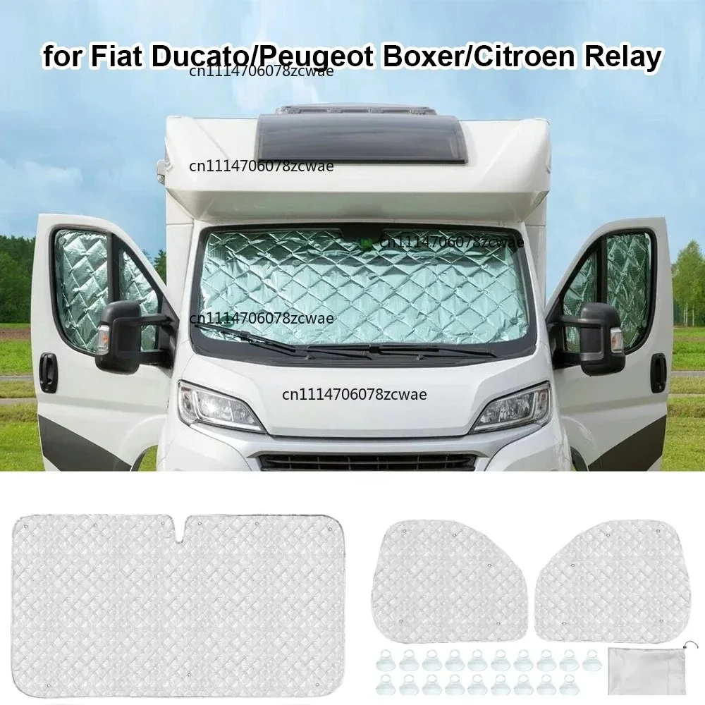 Motorhome Internal Thermal Blinds Windscreen Sunshades RV Camper Window Cover For Fiat Ducato Citroen Relay / Peugeot Boxer
