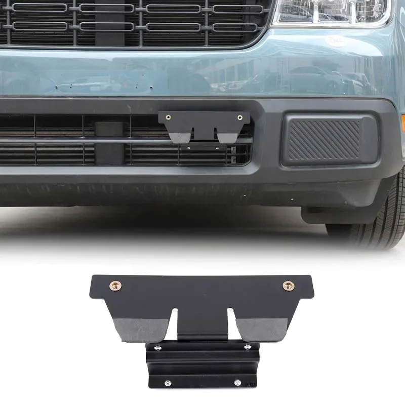 

For Ford Maverick 2022-2025 Accessories Carbon Steel Car Side Mount Front License Plate Holder