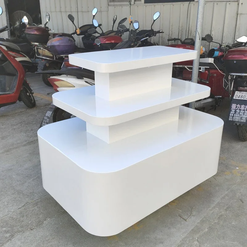 

Customized supermarket shopping mall wooden display stand three-layer display stand (commercial use)