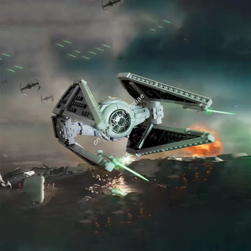 

418 шт., космический корабль TIE Interceptors Moc, строительные блоки, модифицированные из императорских боец, модель «сделай сам», сборные кирпичи, игрушки, подарки