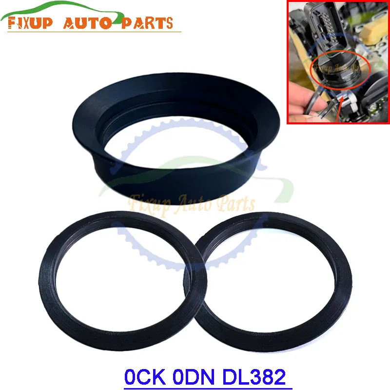 

3PCS/Set 0CK 0DN DL382 Auto Transmission TCU Plug Sealing Ring for Audi A4 A5 A6 A7 Q5 B9 7Speed 0CL 0CJ DSG TCM Plug Dust Cover