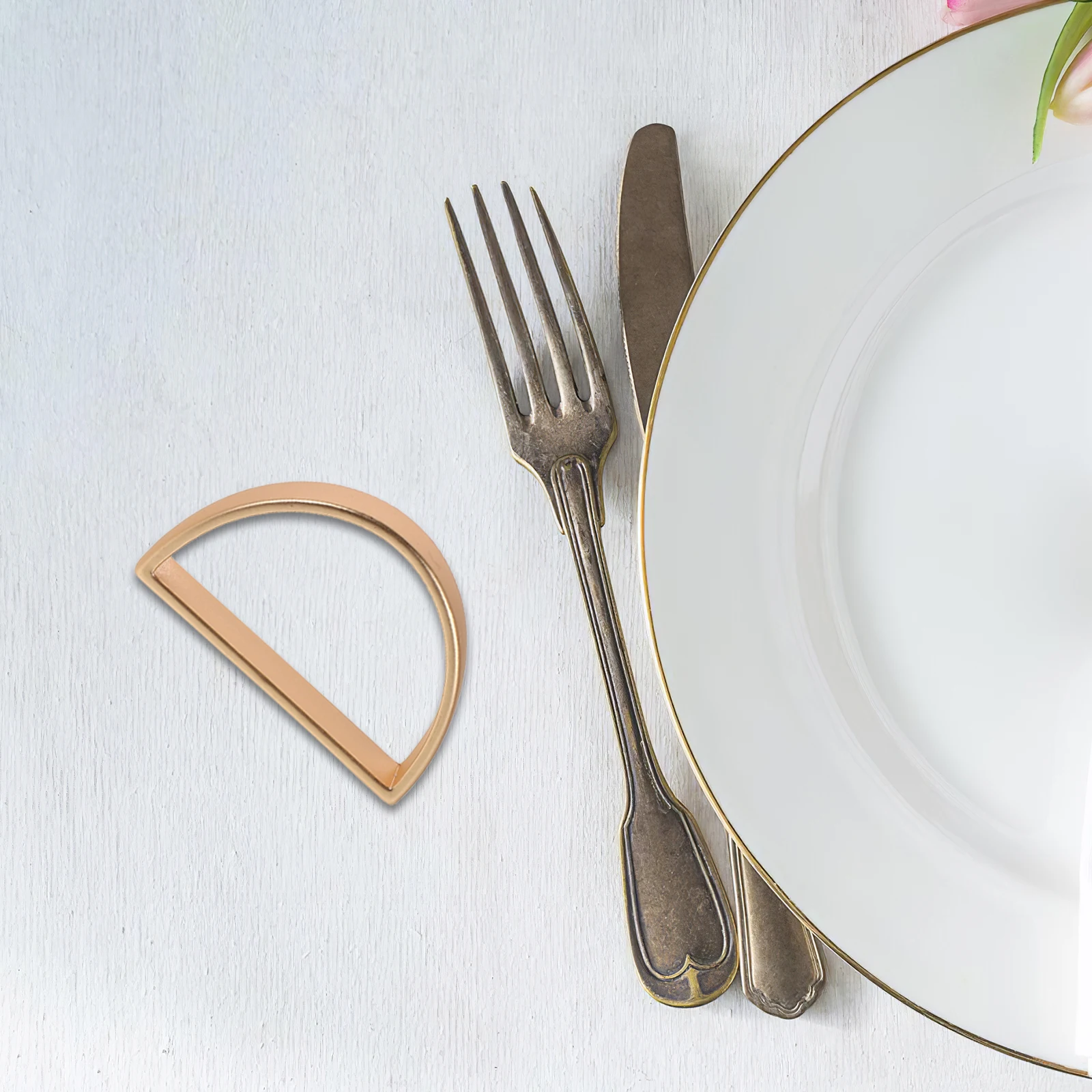 

10 Pcs Napkin Buckle Gold Clasp Elegant Rings Silver Holder Hotel Table Banquet