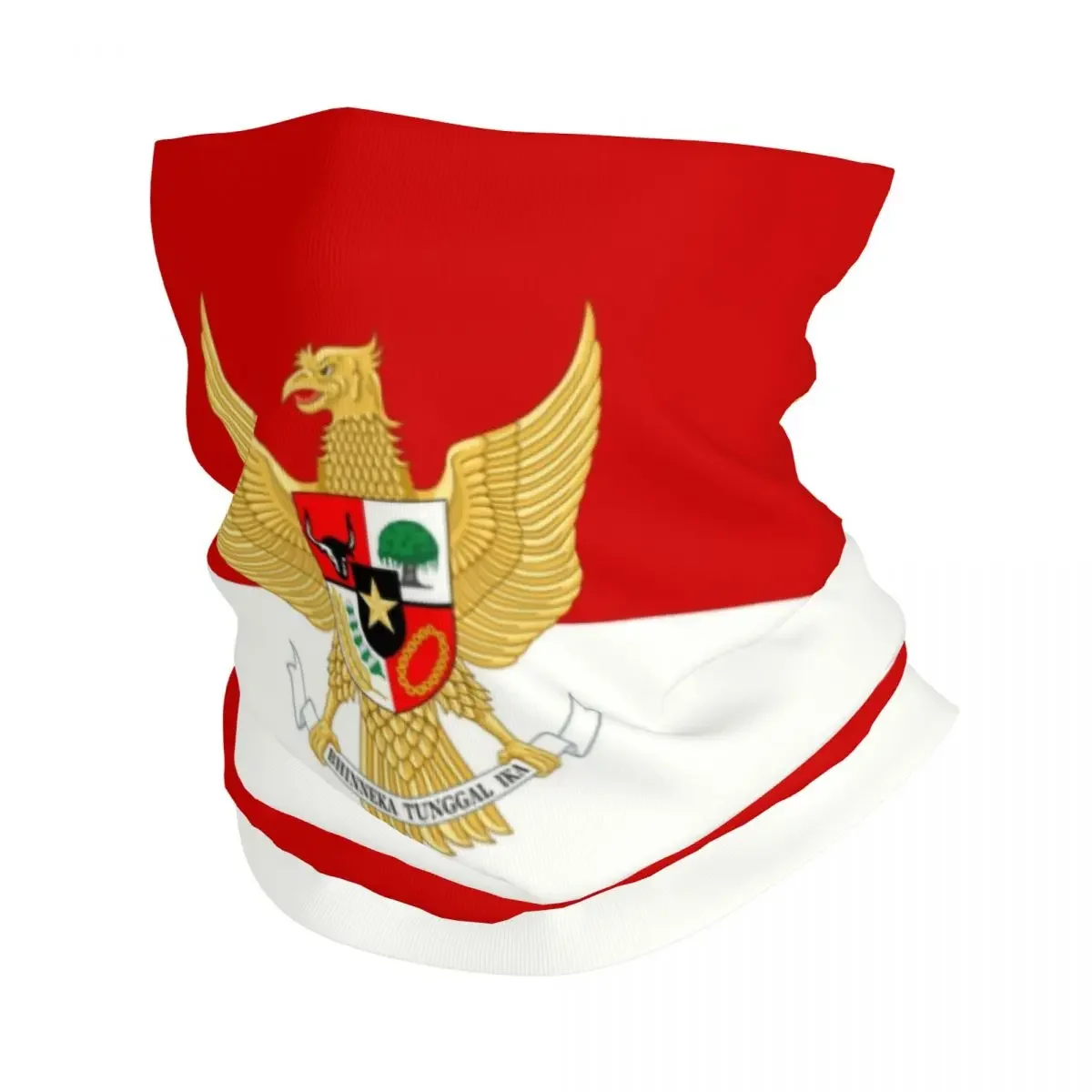 Indonesia Flag Bandana Neck Warmer Women Men Winter Ski Hiking Scarf Gaiter National Emblem Face Cover